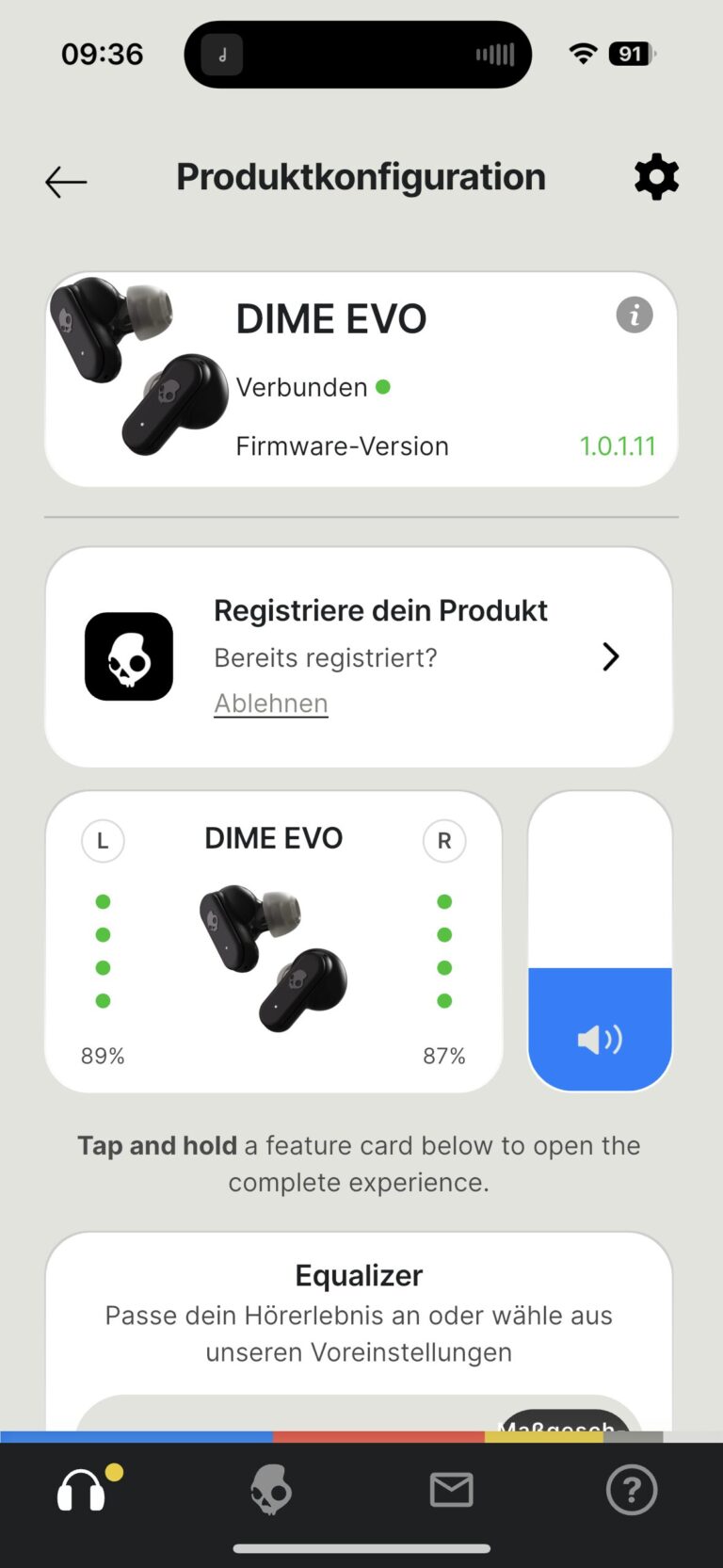 Skullcandy Dime EVO Test App